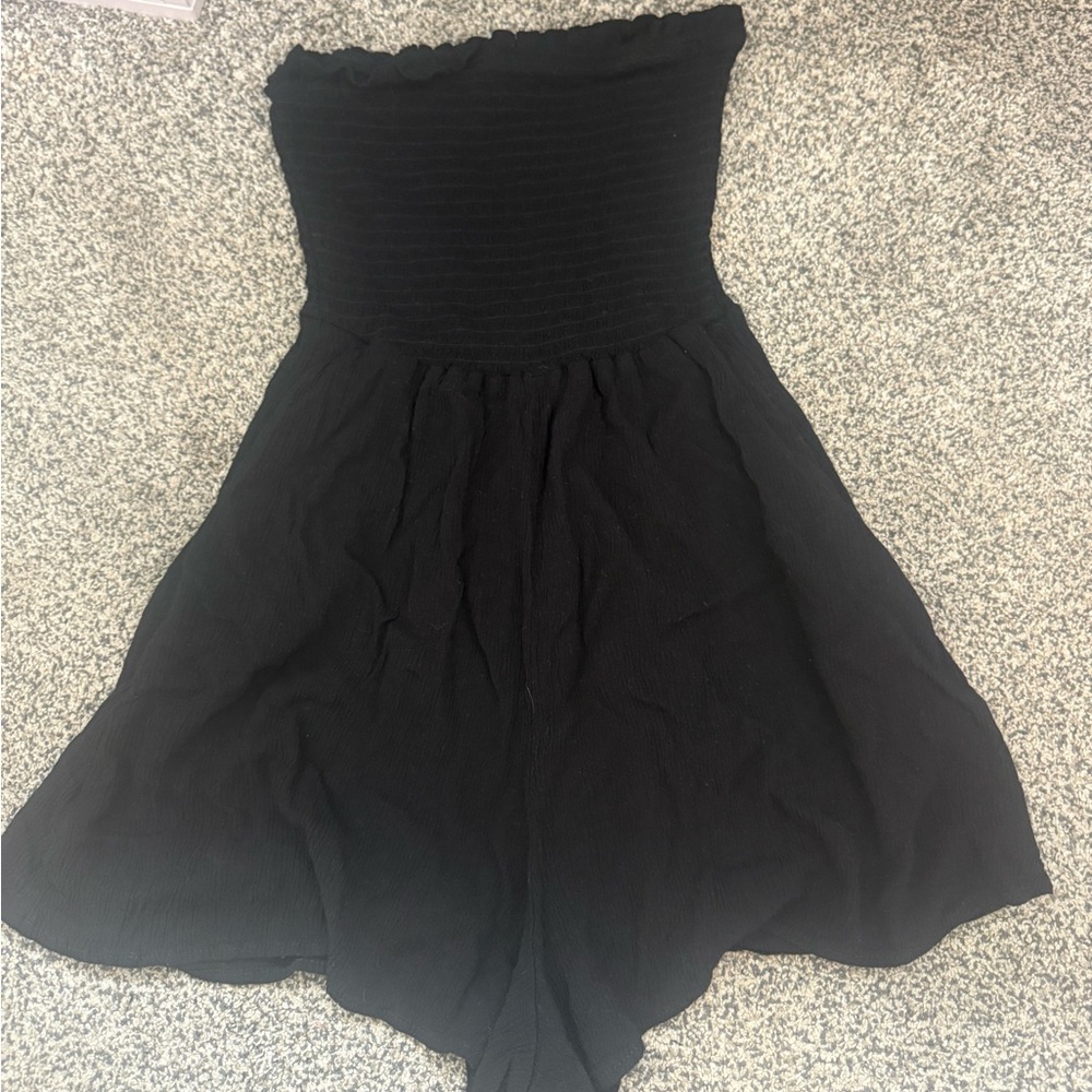 Women’s Black Strapless Romper